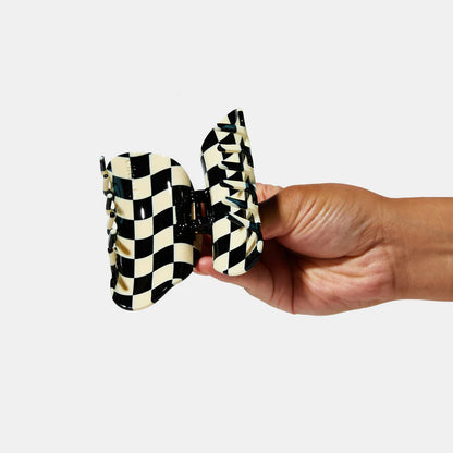 Black + White Checker Mini Claw