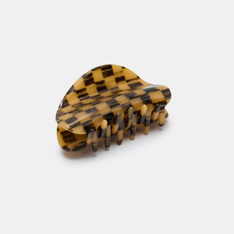 Checker Mini Claw in Mocha