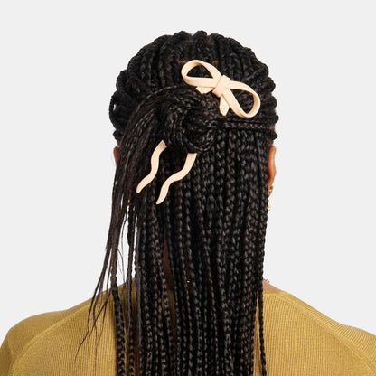 Bow Hair Pin in Crème