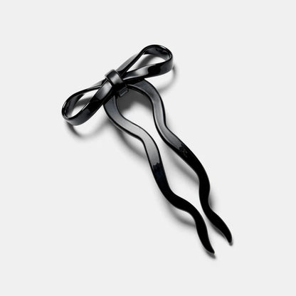 Bow Hair Pin in Black